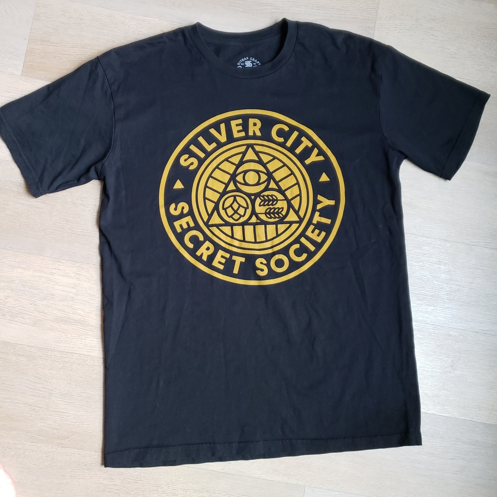 Silver City Jeans Black Tee with Gold Graphic